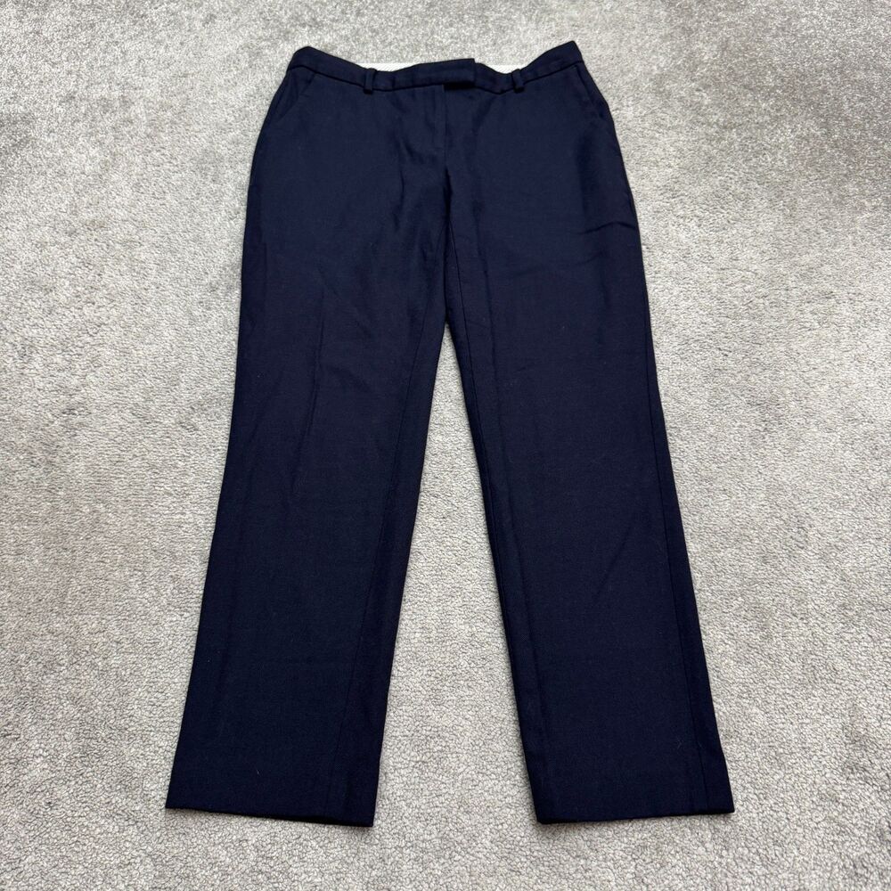 Brooks Brothers Red Fleece Wool Blend Trousers Dress Pants Womens 2 Navy Blue
